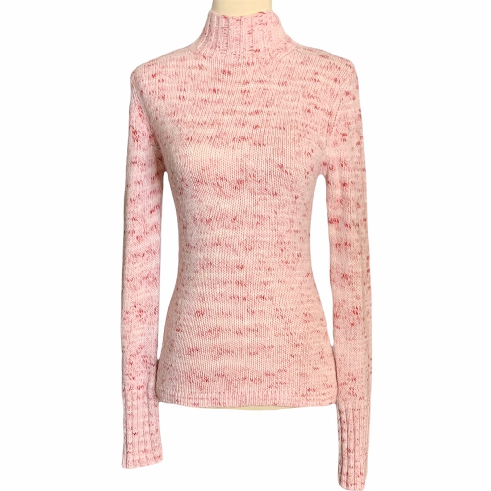 LOFT pink turtleneck sweater, S
